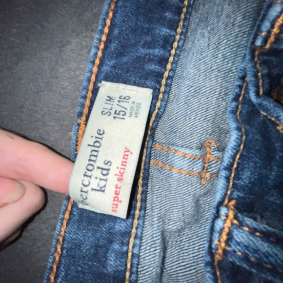 Abercrombie & Fitch Kids Medium Wash Super Skinny Jeans Size 15/16 Slim - Picture 6 of 9